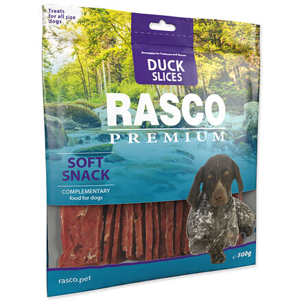 Levně Pochoutka RASCO Premium plátky kachního masa 500 g