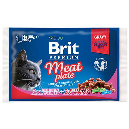 Levně Kapsičky BRIT Premium Cat Meat Plate 400 g