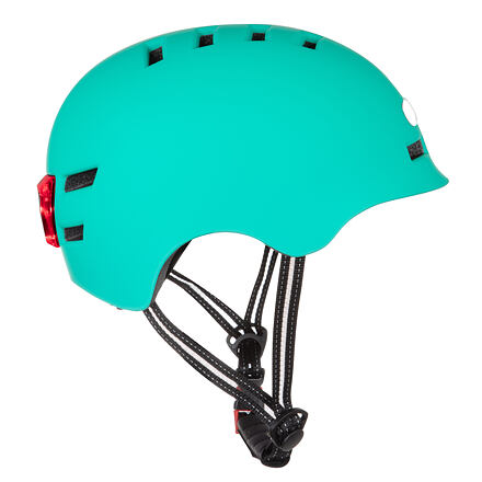 Levně Bezpečnostní helma BLUETOUCH modrá s LED M