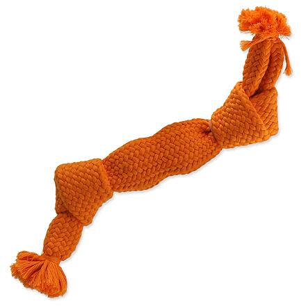 Levně Uzel DOG FANTASY oranžový pískací 2 knoty 35 cm 1 ks