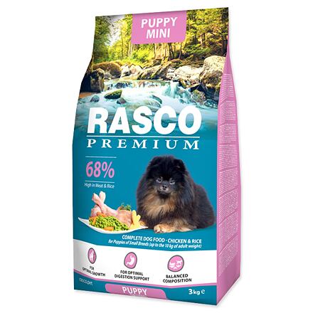 Levně Granule RASCO Premium Puppy Mini kuře s rýží 3 kg