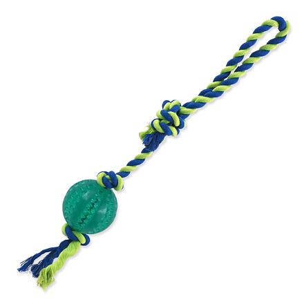 Hračka DOG FANTASY DENTAL MINT míček házecí s provazem smyčka zelený 7 x 50 cm 1 ks