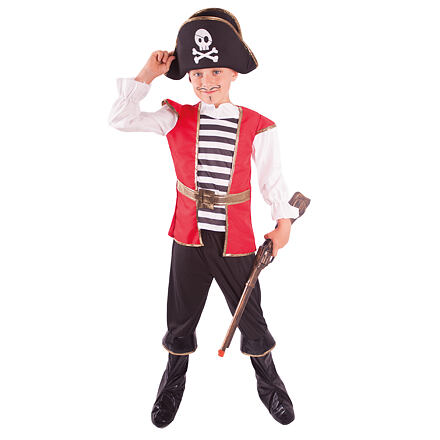 Levně Rappa Dětský kostým pirát s kloboukem (M)