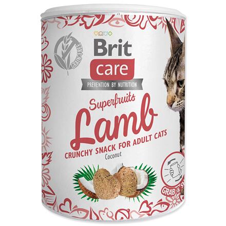 Levně BRIT Care Cat Snack Superfruits Lamb with Coconut 100 g