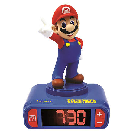 Lexibook Dětský budík Super Mario s nočním osvětlením