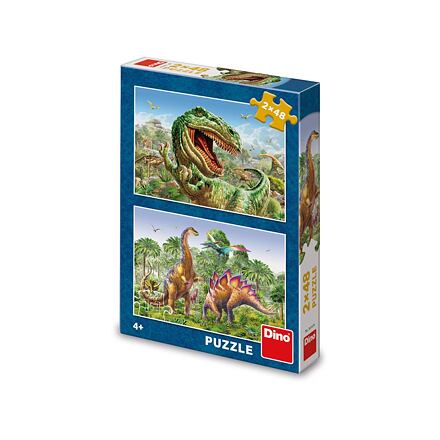 Levně Dino SOUBOJ DINOSAURŮ 2x48 Puzzle