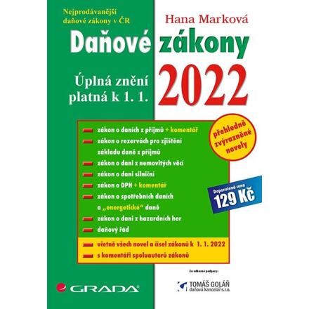 Daňové zákony 2022 - Úplná znění k 1. 1. 2022