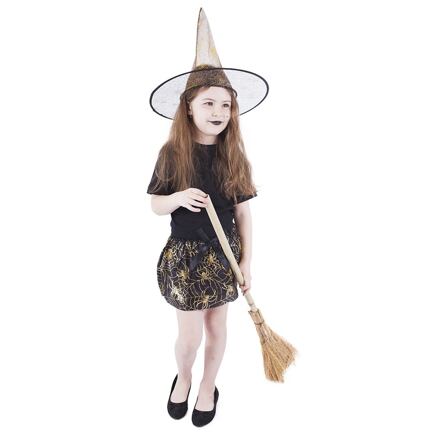 Levně Rappa Dětský kostým čarodějnice tutu sukně s kloboukem