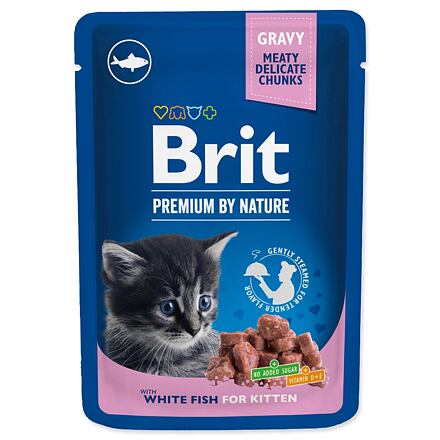 Levně BRIT Premium Chunks with White Fish in Gravy for Kittens 100 g