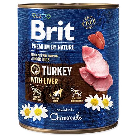 Levně BRIT Premium by Nature Turkey with Liver 800 g