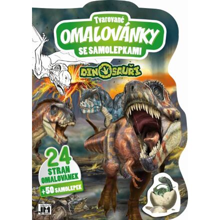 Levně Tvarované omalovánky/ Dino