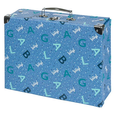 Levně BAAGL Skládací školní kufřík Logo - modrý, kování