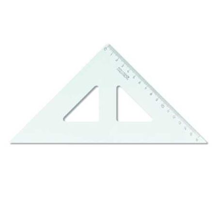 Levně Trojúhelník 45/177 s ryskou transparentní