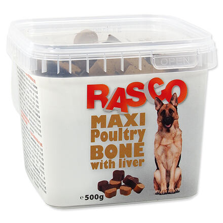 Pochoutka RASCO Dog kosti drůbeží s játry 570 g