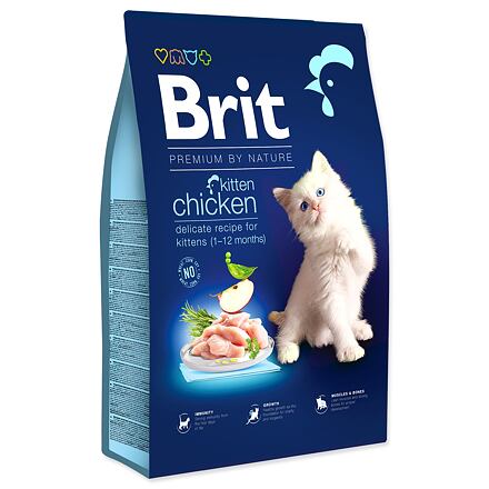 Levně BRIT Premium by Nature Cat Kitten Chicken 8 kg