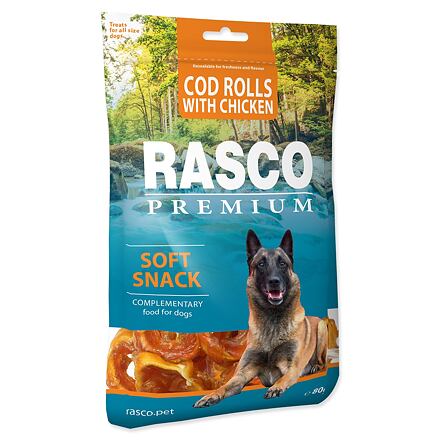 Pochoutka RASCO Premium tresčí rolky obalené kuřecím masem 80 g