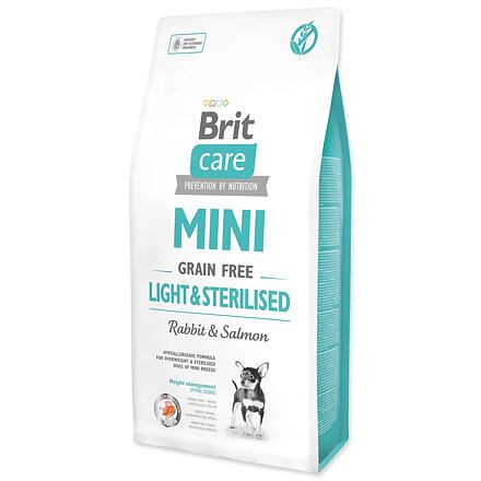Levně BRIT Care Dog Mini Grain Free Light & Sterilised 7 kg