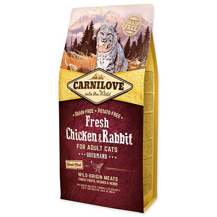 Levně CARNILOVE Fresh Chicken & Rabbit Gourmand for Adult cats 6 kg
