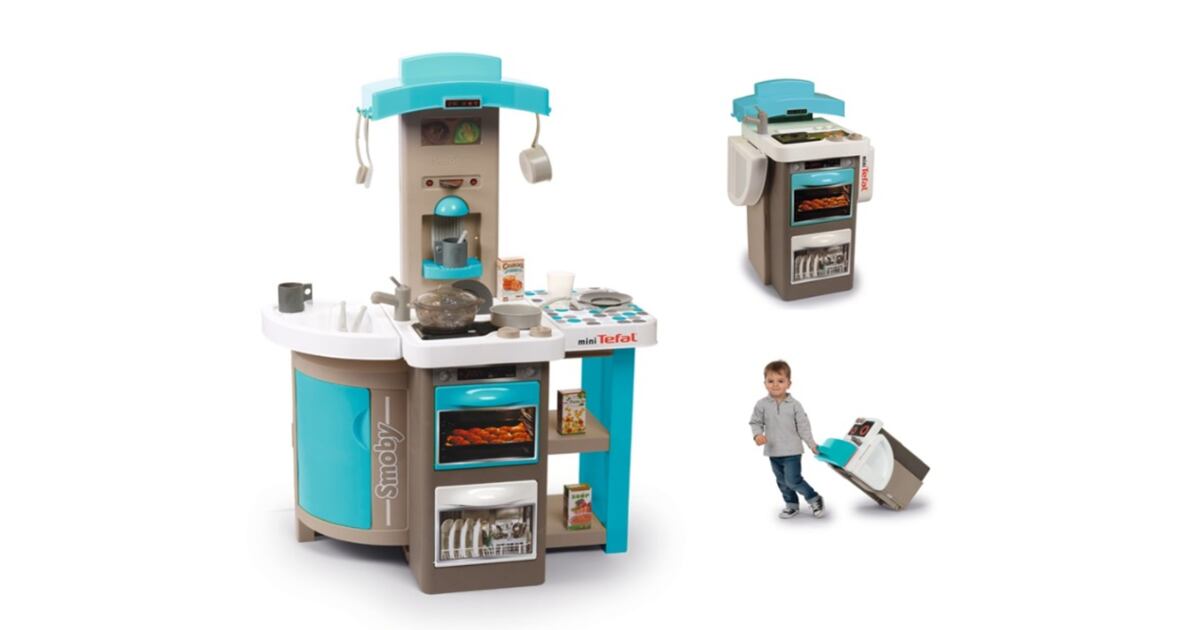 SMOBY Kuchy??ka Tefal Bubble skl??dac?� elektronick??, modr?? - Pompo.cz - Hra??ky online