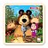Máša a medveď - puzzle s myškou 15x15cm