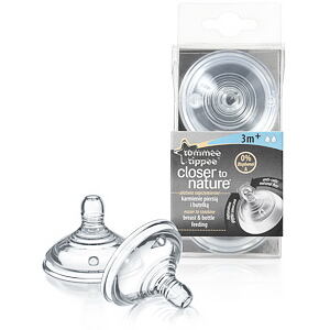 Tommee Tippee Náhradní savičky C2N střední průtok 3+ 2ks