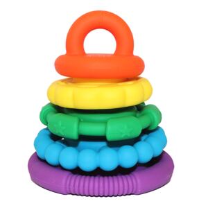 Jellystone Designs Skládací pyramida s kousátky - duhová
