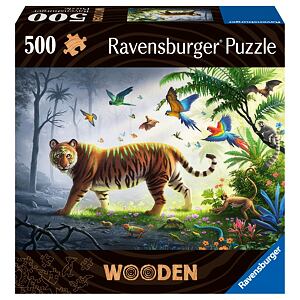 Ravensburger Drevené puzzle Tiger v džungli 500 dielikov
