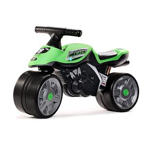 FALK Baby Moto Team Bud Racing s tichými gumovými koly - zelená