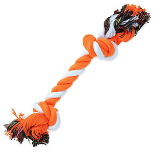 Uzol DOG FANTASY bavlnený oranžovo-biely 2 knôty 30 cm 1 ks