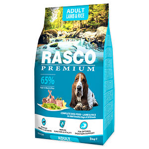 Granule RASCO Premium Adult jahňa s ryžou 3 kg