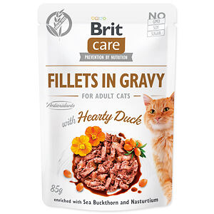 Kapsička BRIT Care Cat Fillets in Gravy with Hearty Duck 85 g