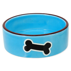 Miska DOG FANTASY keramická potlač kosť modrá 12,5 cm 0.29 l