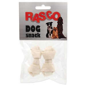 Uzle RASCO Dog byvolie biele 6,25 cm 2 ks