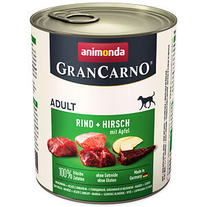 Konzerva ANIMONDA Gran Carno hovädzie + jelenie mäso + jablká 800 g