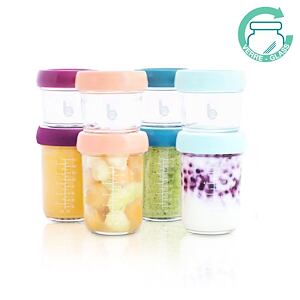 Babymoov skleněné misky s víčky MULTISET (4x160ml )