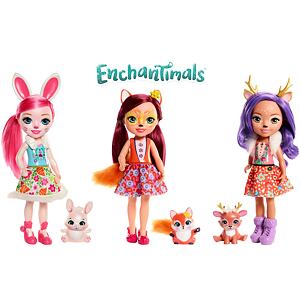 ENCHANTIMALS BÁBIKA SO ZVIERATKOM NAJVÄČŠIA ASST