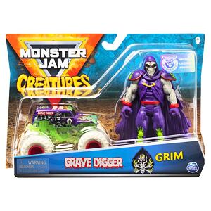 106055108 MONSTER JAM KOVOVÉ AUTO S FIGÚRKOU - poškodený obal