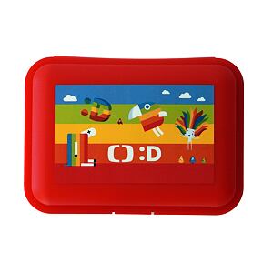 Mac Toys Déčko desiatový box s priehradkou červený