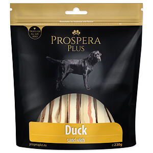 Pochúťka PROSPERA Plus sendviče z kačacieho mäsa 230 g