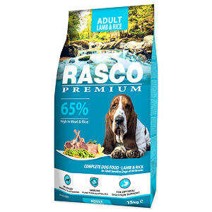 Granule RASCO Premium Adult jahňa s ryžou 15 kg