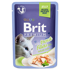 Kapsička BRIT Premium Cat Delicate Fillets in Jelly with Trout 85 g