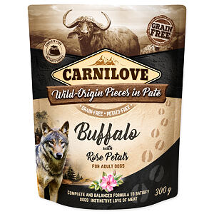 Kapsička CARNILOVE Dog Paté Buffalo with Rose Petals 300 g