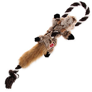 Hračka DOG FANTASY Skinneeez s povrazom líška 35 cm 1 ks