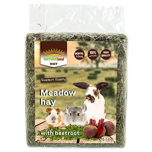 Seno NATURE LAND Meadow Hay s červenou řepou 0,65 kg