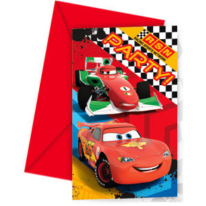 Pozvánky a obálky Cars 6ks