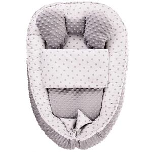 Belisima-Hnízdečko s peřinkou pro miminko Minky Sweet Baby Belisima šedé