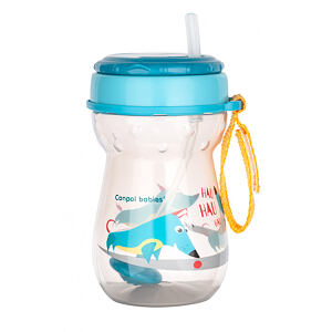 CANPOL BABIES Hrníček sportovní  se slámkou a závažím 350ml