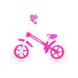 Milly Mally Dětské odrážedlo kolo Dragon s brzdou pink