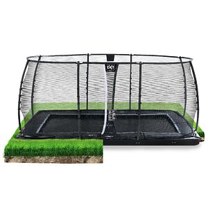 EXIT TOYS  Dynamická přízemní trampolína 305x519cm s ochrannou sítí - černá