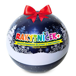 RAKYTNÍČEK+ multivitamínové želatínky - Vianočná guľa modrá